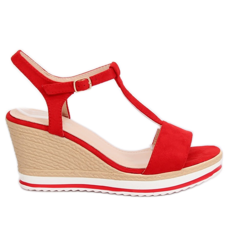 Sandali rossi su una zeppa H-59 Red rosso