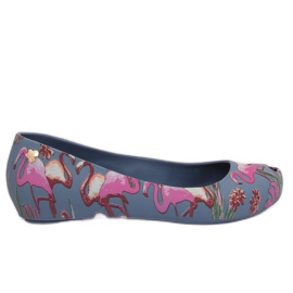 Meliski con fenicotteri blu navy CK85 Blue viola multicolore