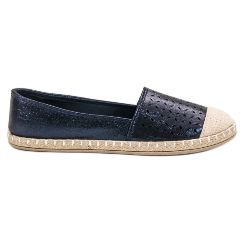 New Tlck Espadrillas Glitter blu navy