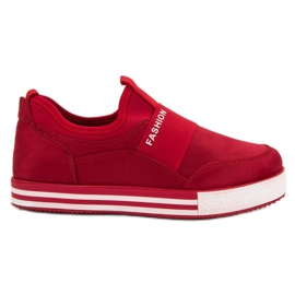 SHELOVET Scarpe da ginnastica senza lacci rosso