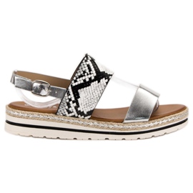 SHELOVET Sandali comodi grigio multicolore