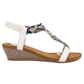 SHELOVET Sandali Con Ornamenti bianco