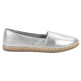 New Tlck Espadrillas d'argento grigio