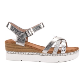 Seastar Sandali alla moda con zirconi cubici grigio