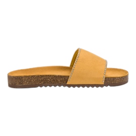 Goodin Pantofole in pelle scamosciata giallo