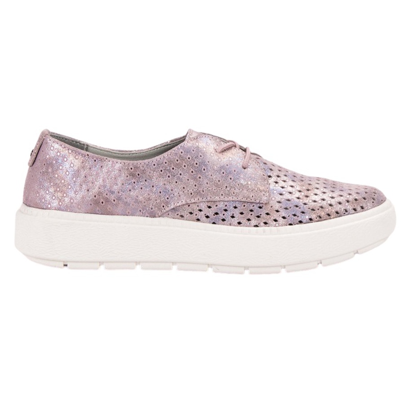 Goodin Scarpe in pelle leggera rosa multicolore