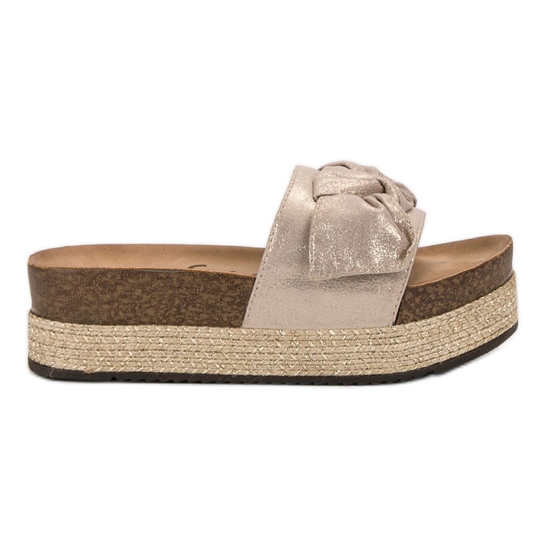 Goodin Pantofole Con Fiocco giallo