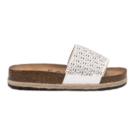 Pantofole bianche traforate da donna Goodin bianco