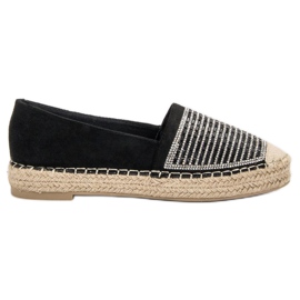 Vices Espadrillas Con Morse Cubic Zirconia nero