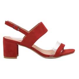 Ideal Shoes Sandali da donna alla moda rosso