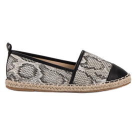 Vices Espadrillas Vinceza con stampa serpente nero grigio multicolore