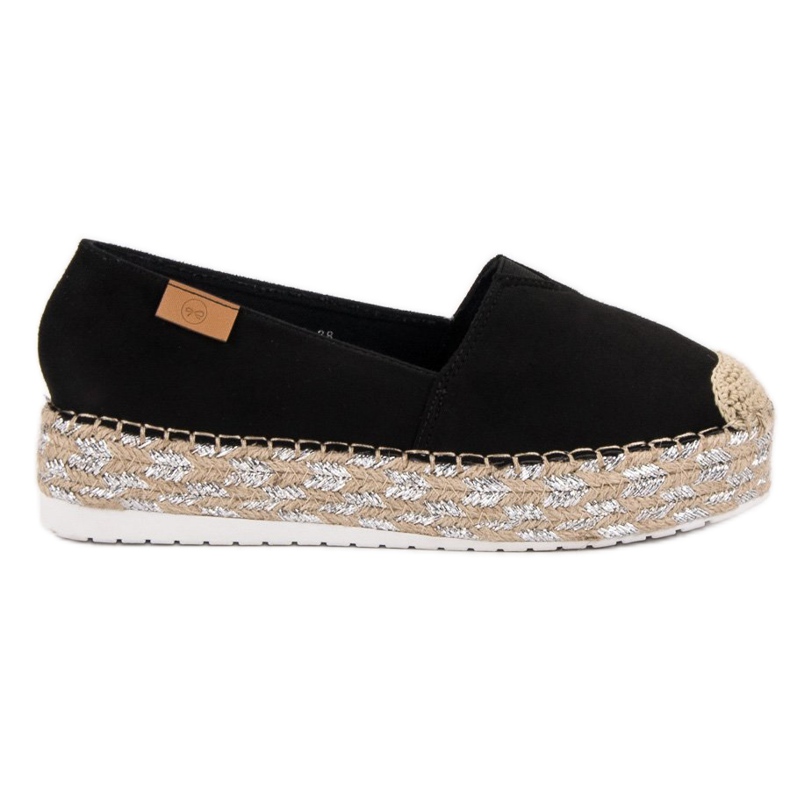 Forever Folie Espadrillas nere sulla piattaforma nero