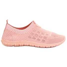 Renda Scarpe Slip-On da donna rosa