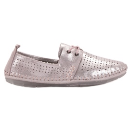 VINCEZA sneakers in pelle rosa