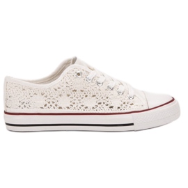 Renda Scarpe da ginnastica in pizzo bianca