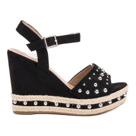 SHELOVET Sandali Con Strass nero