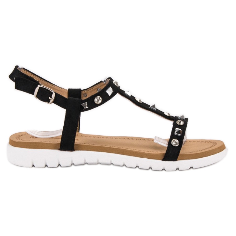 SHELOVET Sandali Neri Con Borchie nero