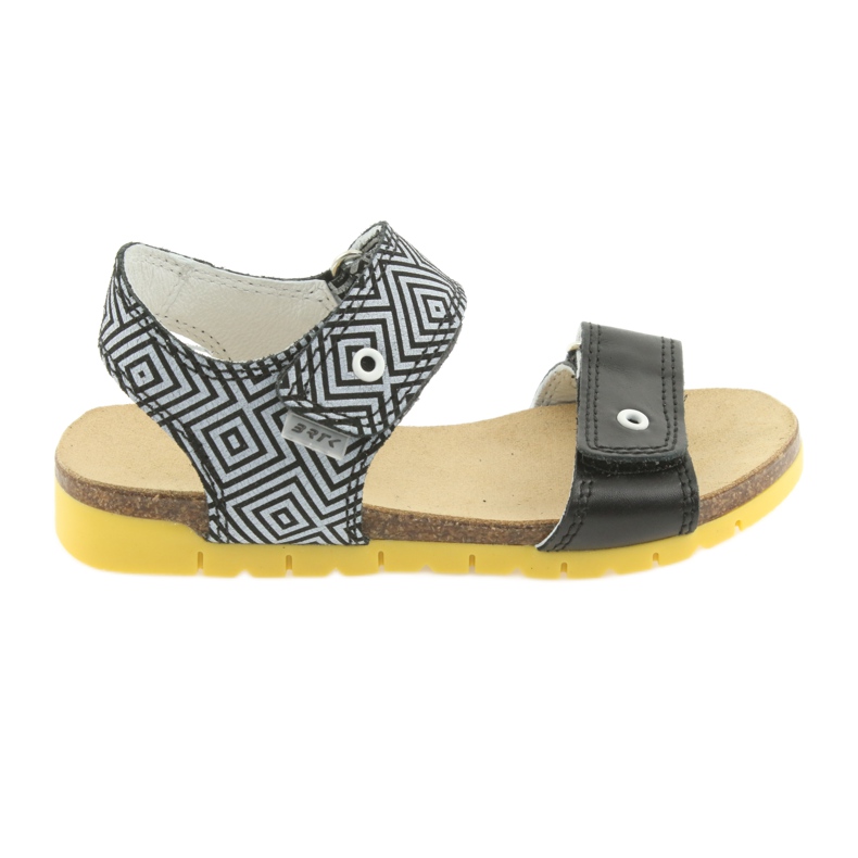 Bartek Sandali in pelle femminile 56183 nero con motivo