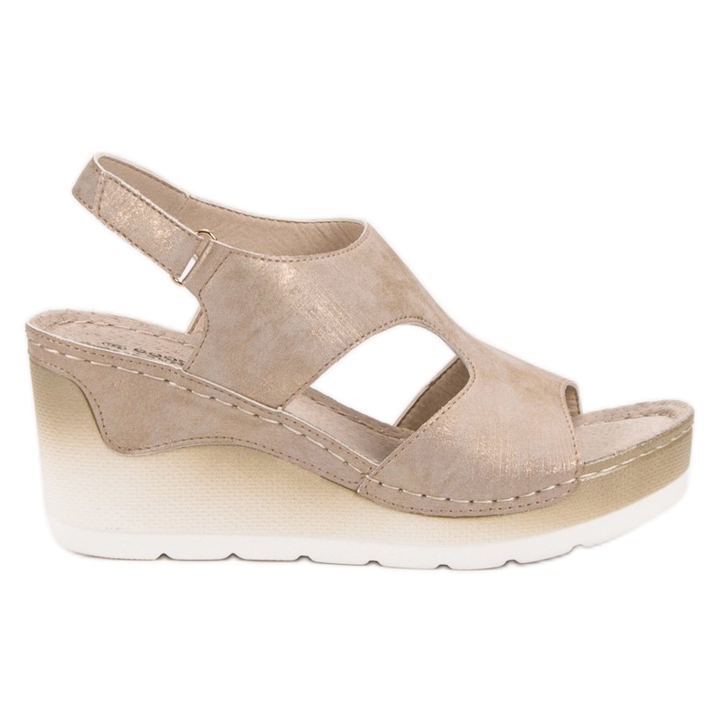 Goodin Comodi sandali con zeppa giallo