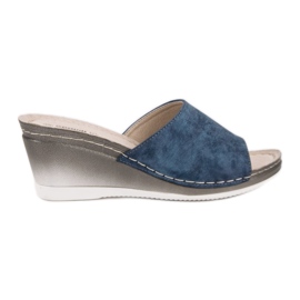 Goodin Sandali con zeppa blu
