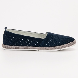 Goodin Slipony in pelle blu navy