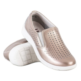 Kylie Scarpe in pelle dorata d'oro
