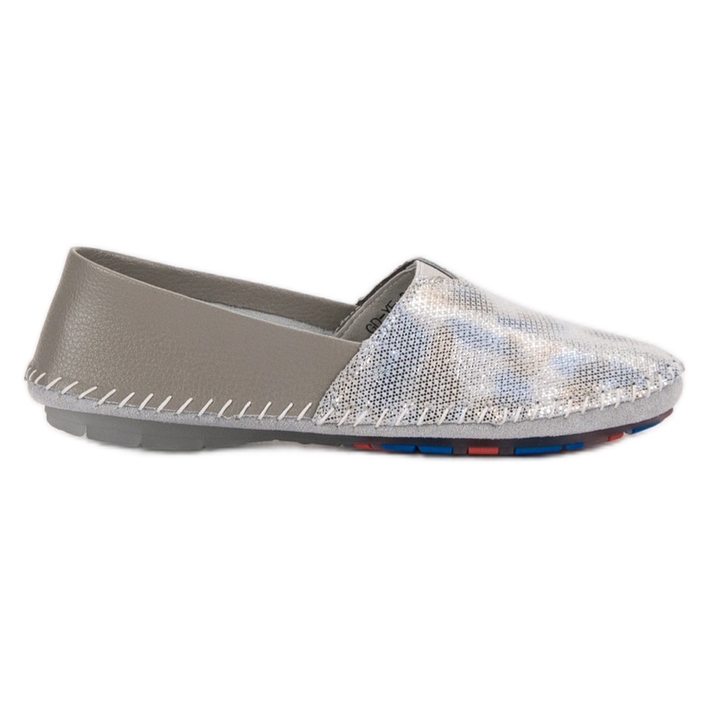 Goodin Scarpe Slip-on in pelle grigio