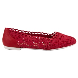 Coura Ballerine di pizzo rosso