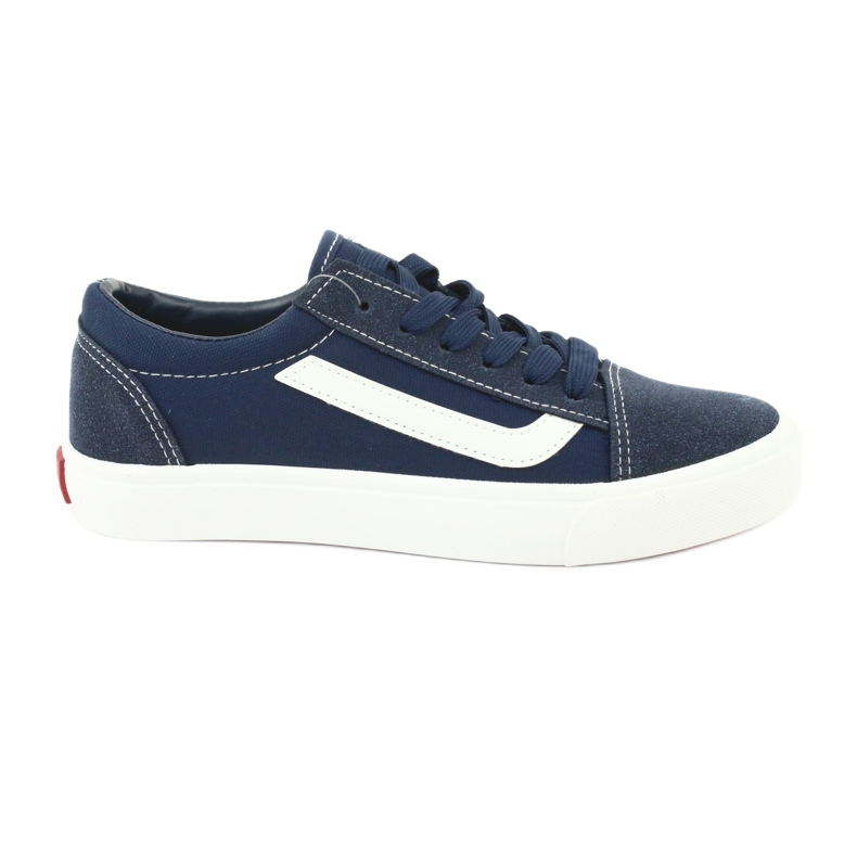 Atletico Sneaker per bambini legati al 18081 blu navy