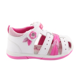 American Club Sandali da bambina americani DR18 bianco rosa