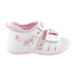American Club Sandali da bambina American DR19 bianchi farfalla bianca rosa