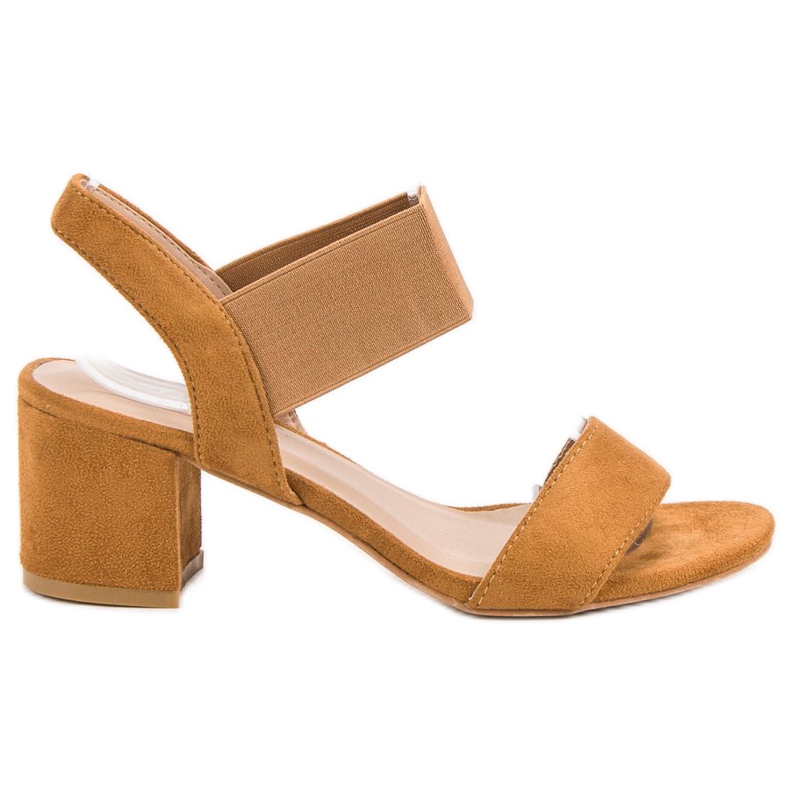 SHELOVET Sandali con tacco alto marrone