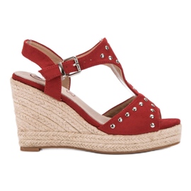 Kylie Sandali Con Strass rosso
