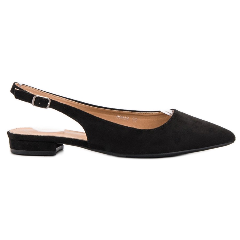 SHELOVET Ballerine in pelle scamosciata alla moda nero