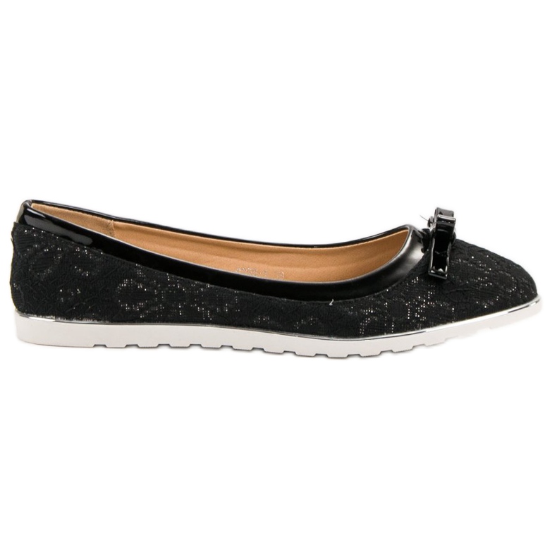 SHELOVET Ballerina Con Pizzo nero