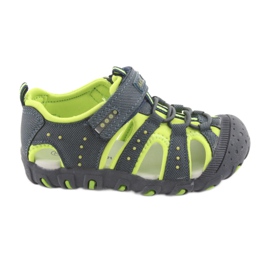 Sandali con velcro per bambino American Club DR11 verde blu navy