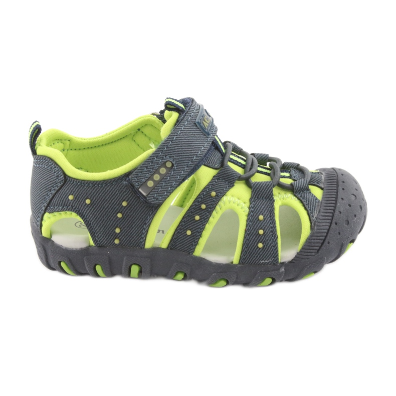 Sandali con velcro per bambino American Club DR11 verde blu navy