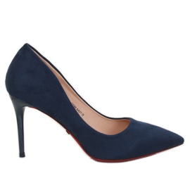 Décolleté con tacco blu navy E22369 Navy