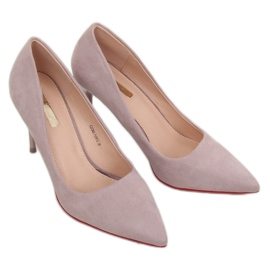 Décolleté con tacco viola E22369 Purple