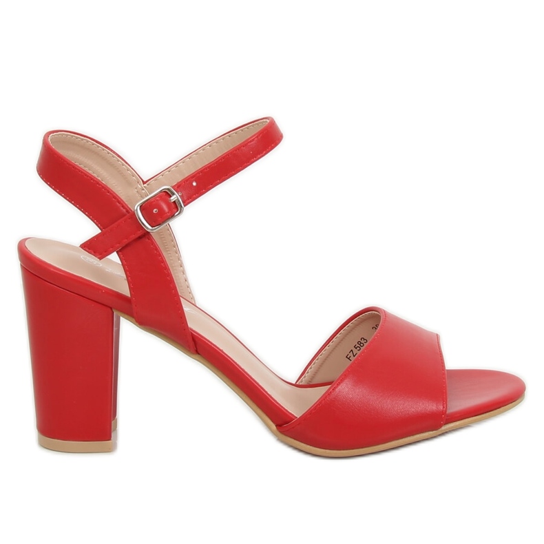 Sandali rossi con tacco alto FZ583 Red rosso