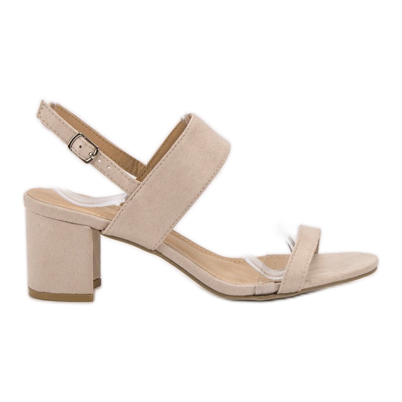 Ideal Shoes Sandali da donna alla moda beige