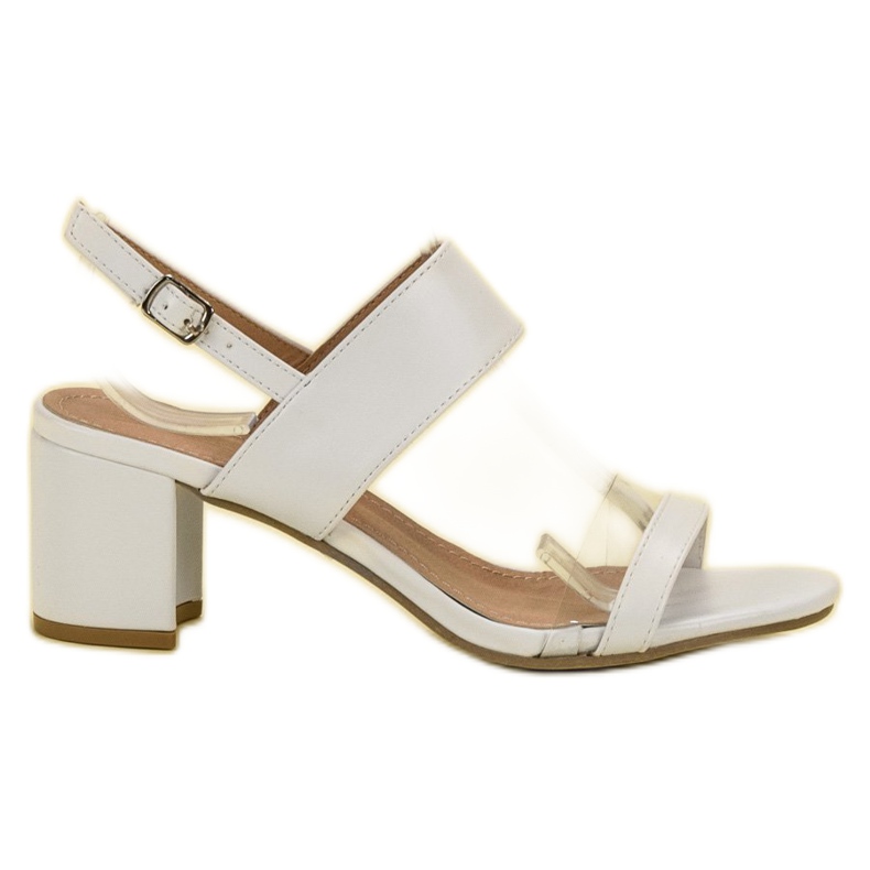 Ideal Shoes Sandali da donna alla moda bianca