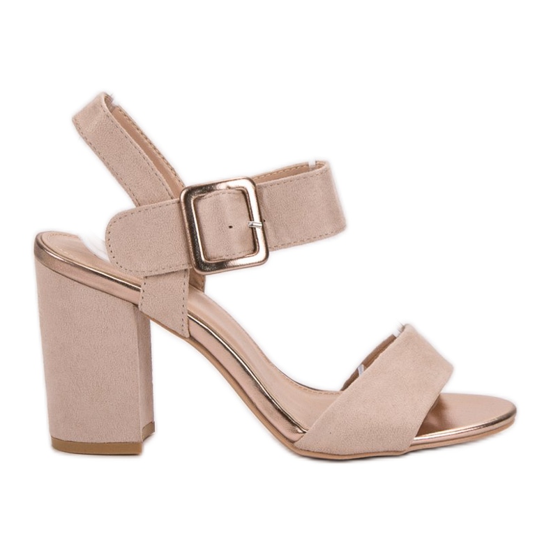SHELOVET Sandali con tacco alto marrone