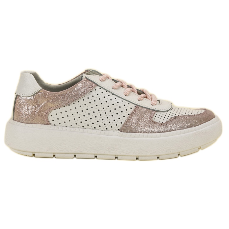 Goodin Scarpe in broccato di pelle bianca