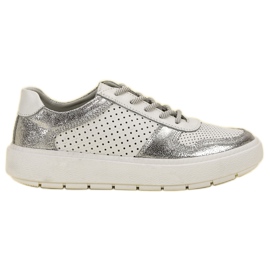 Goodin Scarpe in broccato di pelle bianco