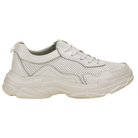 Goodin Sneakers in pelle bianca bianco