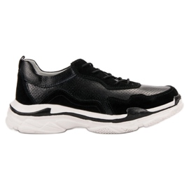 Goodin Sneakers in pelle nera nero