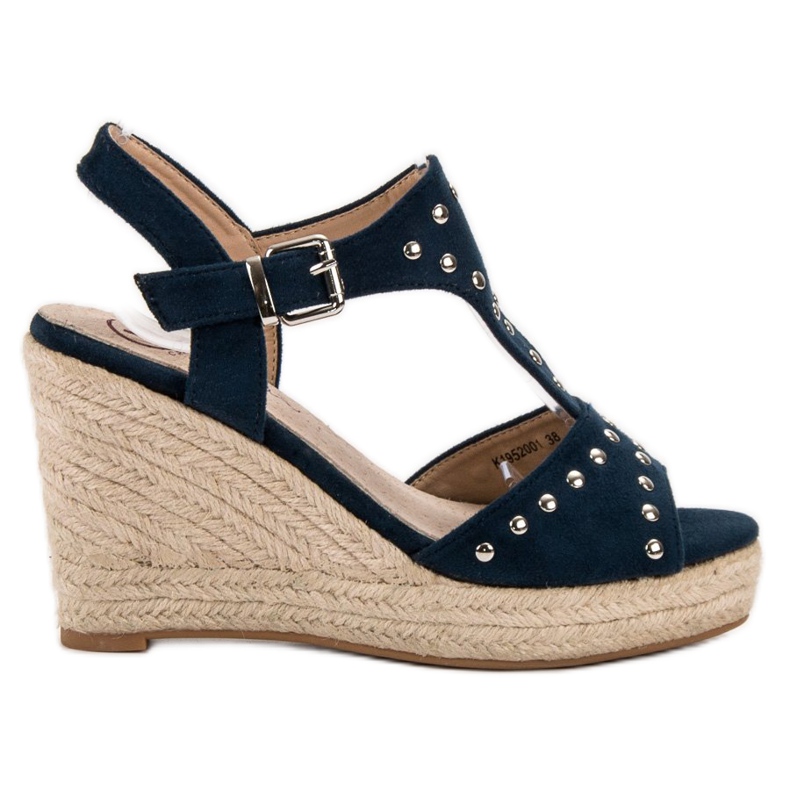 Kylie Sandali Con Strass blu navy