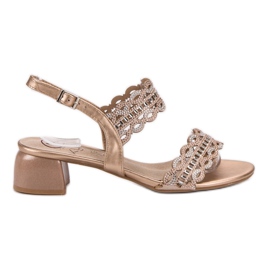 Kylie Sandali eleganti con tacco alto d'oro