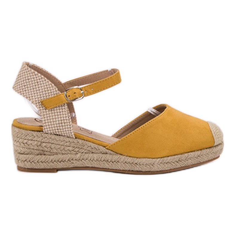 Kylie Espadrillas con zeppa giallo
